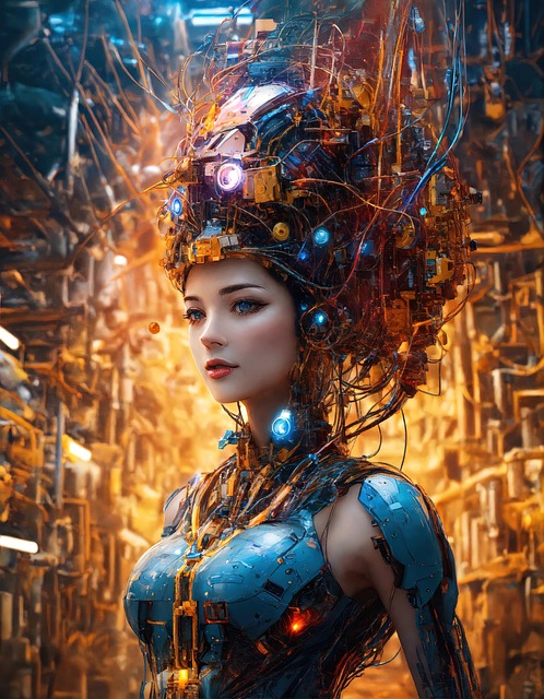 Free ai generated robot brain illustration