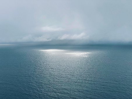 Hav, Ocean, Natur, Himmel, Akvarel, Vand