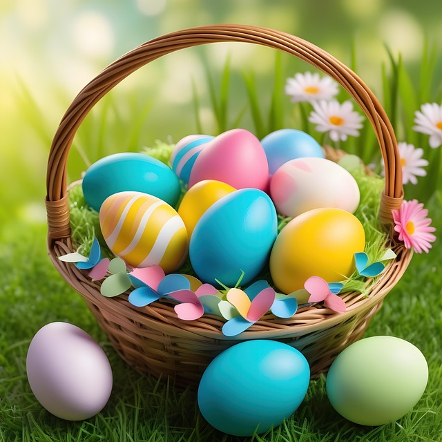 Free ai generated eggs basket illustration