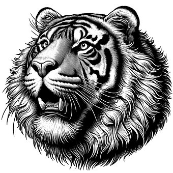 Ai Generert, Tiger, Katteaktig, Hode