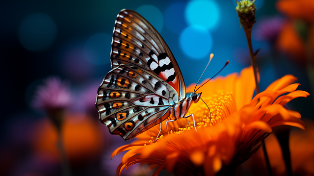 Free ai generated butterfly flower illustration