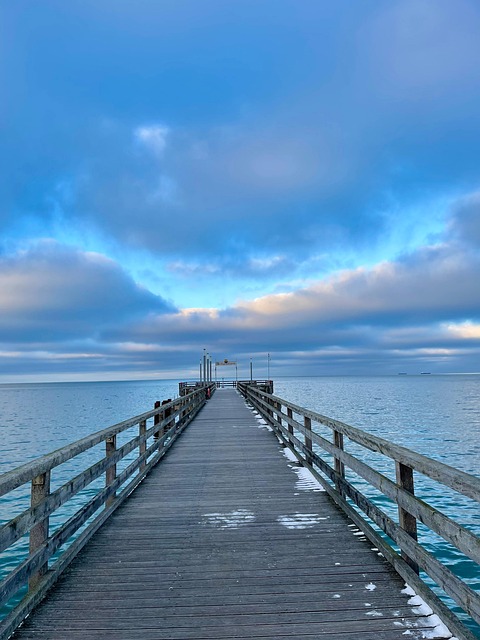 Vinter, Østersøen, Mole, Heiligendamm