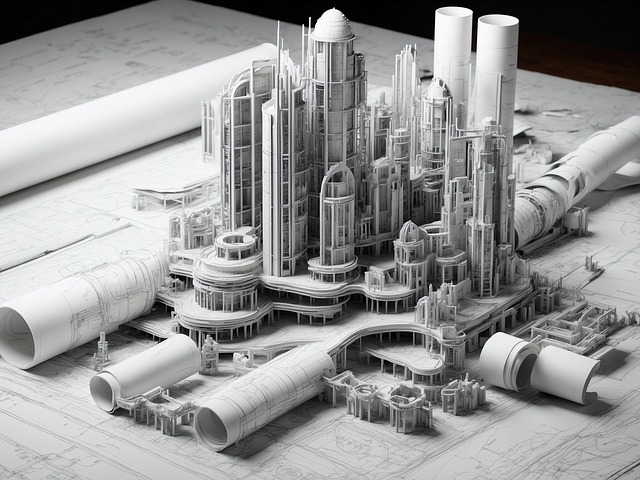 Free ai generated sketch blueprint illustration