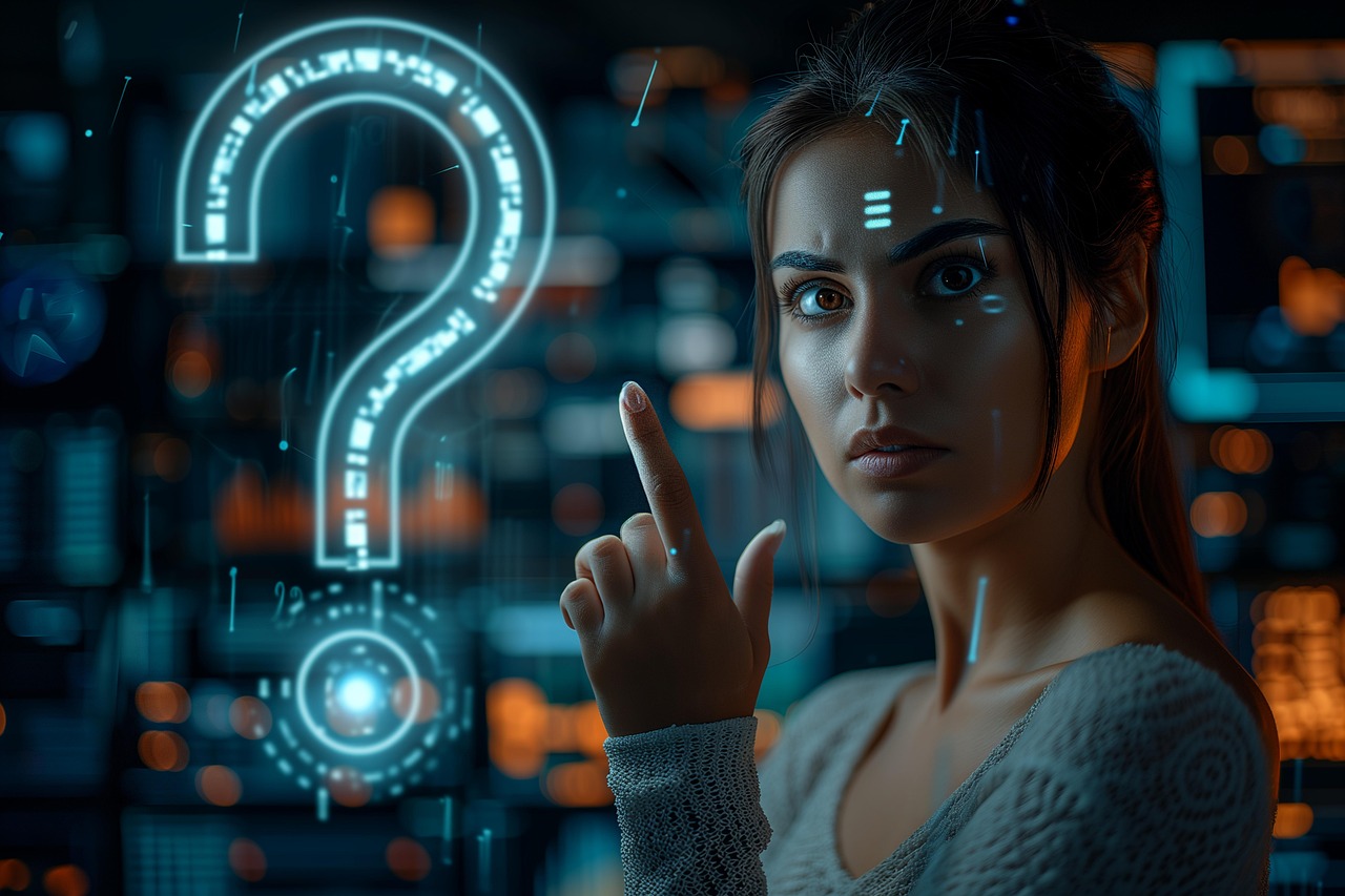 Download Ai Generated Woman Question Royalty Free Stock Illustration 