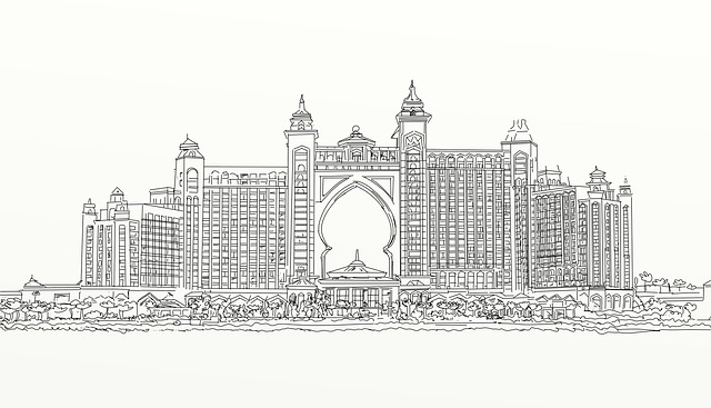 Download free HD stock image of Dubai Architecture Free dubai architecture skyscraper illustration