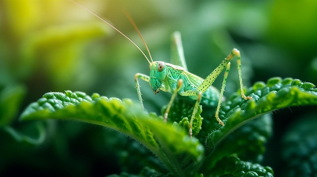 Free ai generated mantis leaves illustration