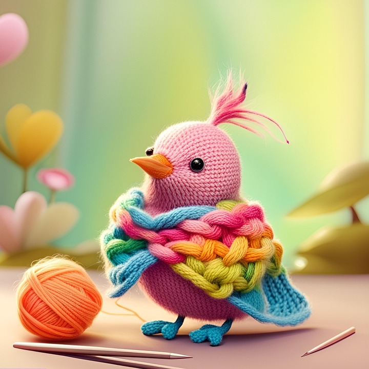 Download Ai Generated, Bird, Knitted. Royalty-Free Stock Illustration ...
