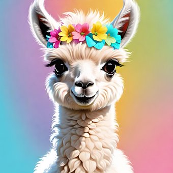 Free Ai Generated Llama illustration and picture