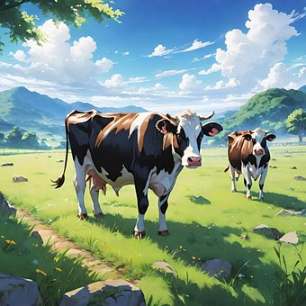 Free Ai Generated Cows illustration and picture