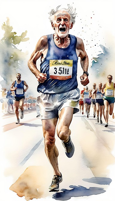 Free ai generated race marathon illustration