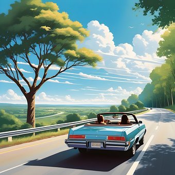 Ai Generado, La Carretera, Viaje, Amigos