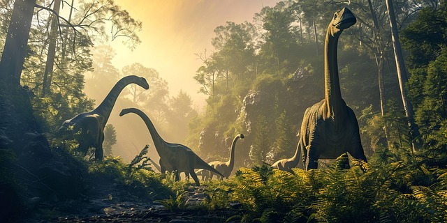 Free ai generated dinosaurs brachiosaurs illustration