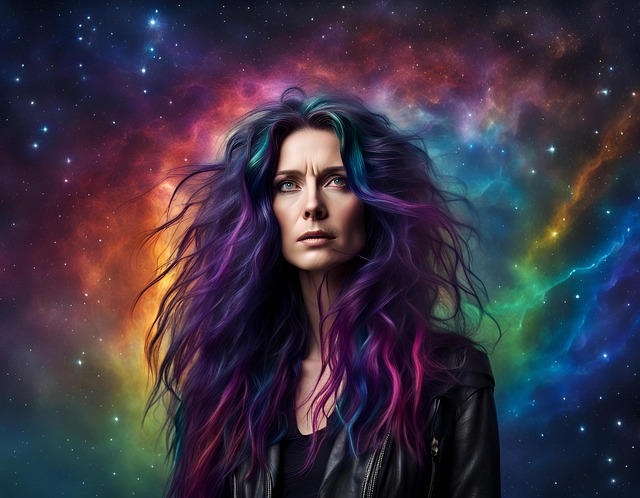 Free ai generated woman stars illustration