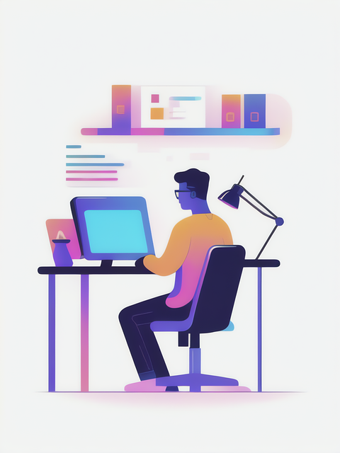 Free ai generated programmer developer illustration