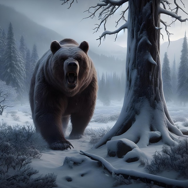 Free ai generated bear predator illustration
