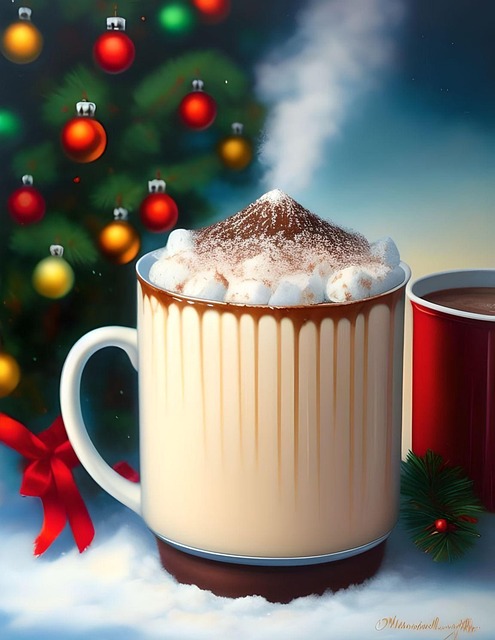 Free ai generated chocolate drink illustration