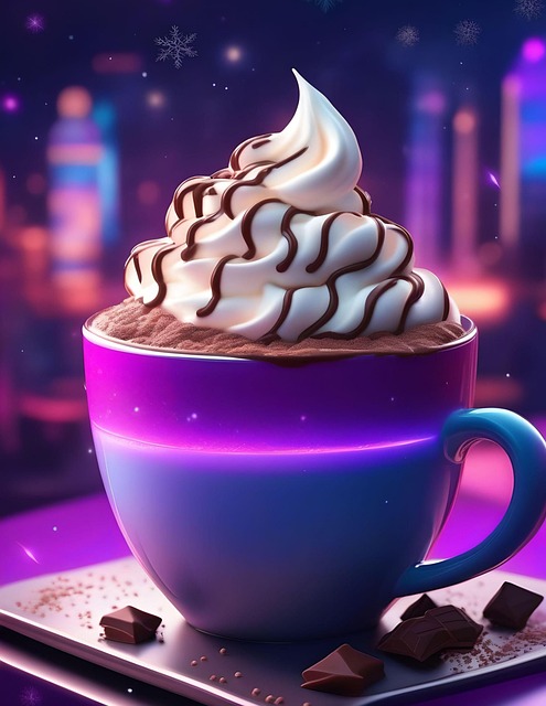 Free ai generated chocolate drink illustration