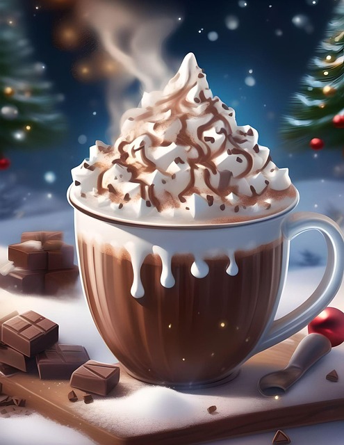 Free ai generated hot chocolate hot cocoa illustration