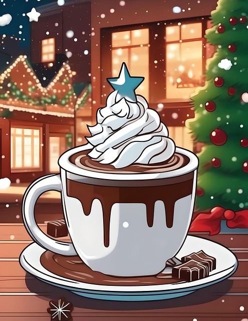 Free ai generated chocolate drink illustration