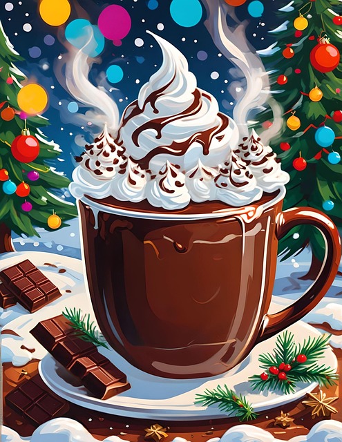 Free ai generated chocolate drink illustration