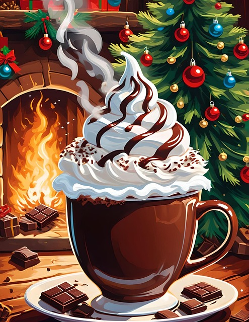 Free ai generated chocolate drink illustration