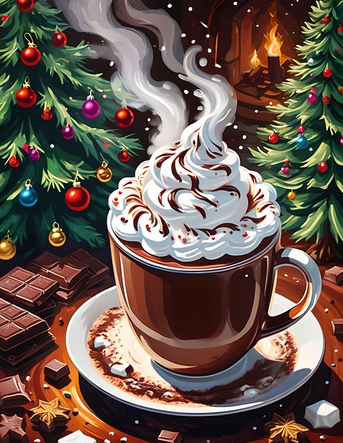 Free ai generated hot chocolate hot cocoa illustration