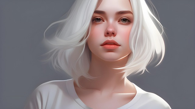 Ai Gegenereerd, Vrouw, Portret, Wit Haar