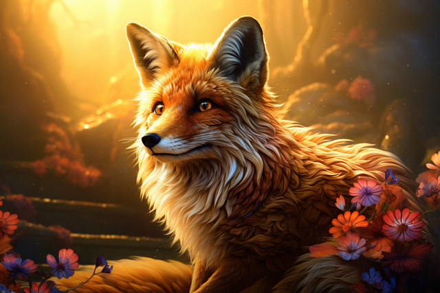 Free ai generated fox canine illustration