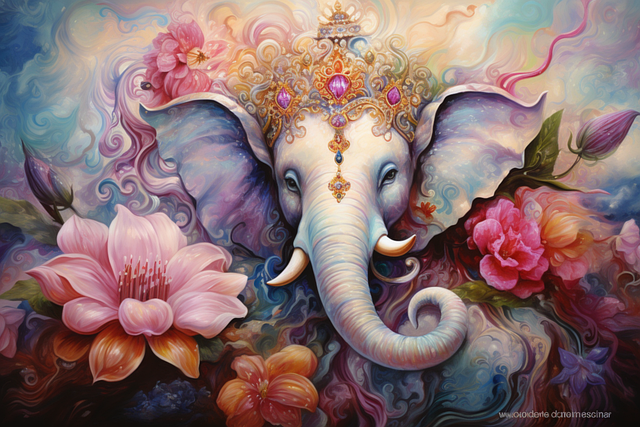 Free ai generated elephant deity illustration