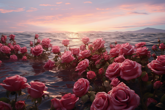 Free ai generated flowers nature illustration