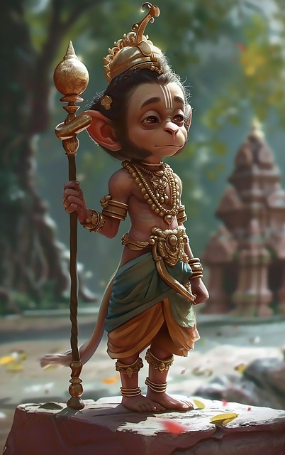 Free ai generated monkey mythology illustration