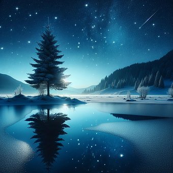 Free Tree Lake illustration and picture