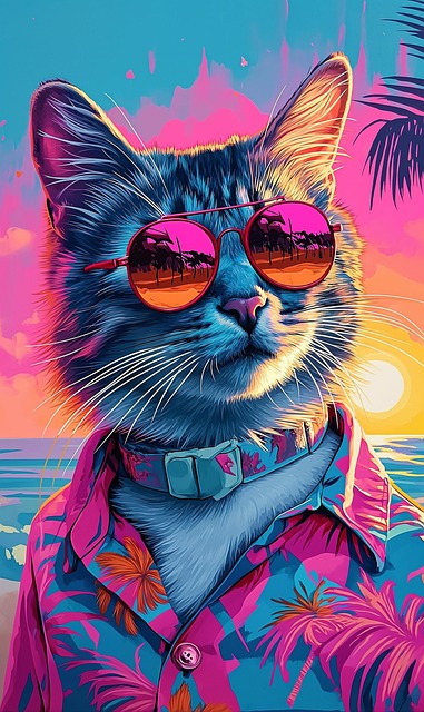 Ai Gegenereerd, Kat, Levendig, Tropisch
