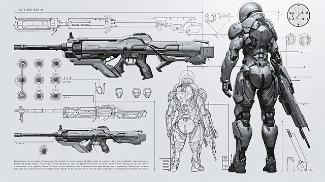 Free ai generated robot schematics illustration