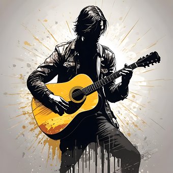 Rock, Guitarra, Músico, Música, Acústico