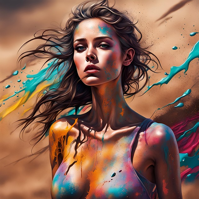 Free ai generated woman art illustration
