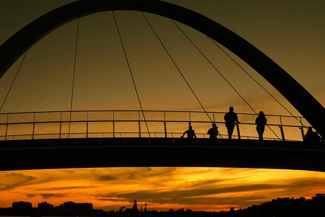 Sonnenuntergang, Elisabeth Quay, Perth