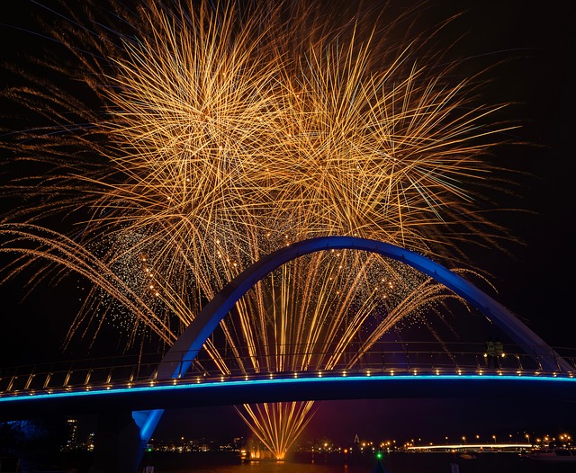 Feuerwerk, Feier, Elisabeth Quay, Perth