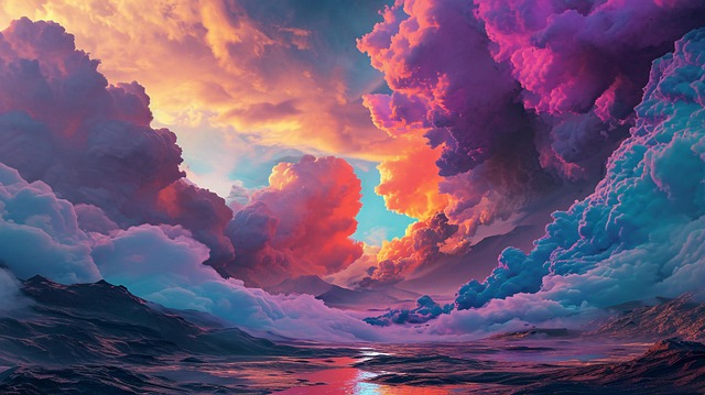 Free ai generated sky sunset illustration