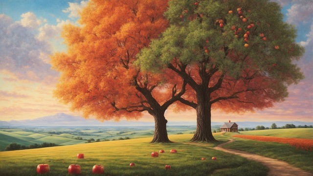 Free ai generated trees apple tree illustration