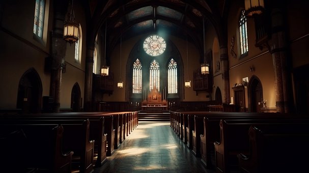 Free Ai Generated Church illustration and picture