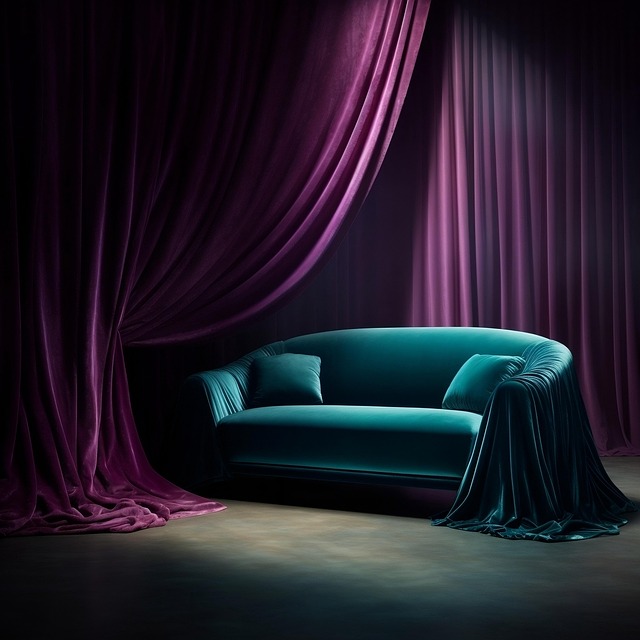 Free curtain interior room illustration