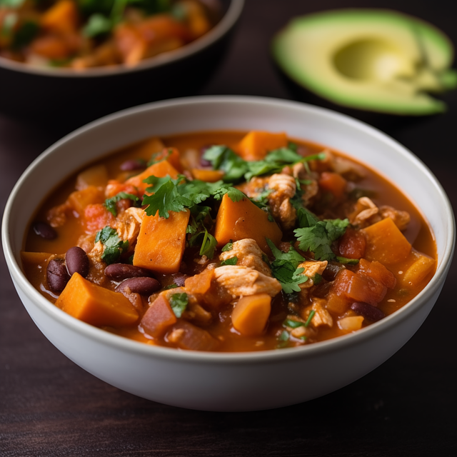 Free ai generated chicken chili food illustration