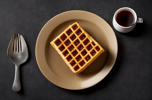 Vaffel, Wafer, Tallerken, Stable, Frukt