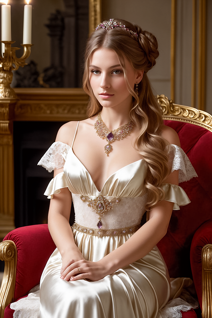 Free young woman chateau prestige illustration