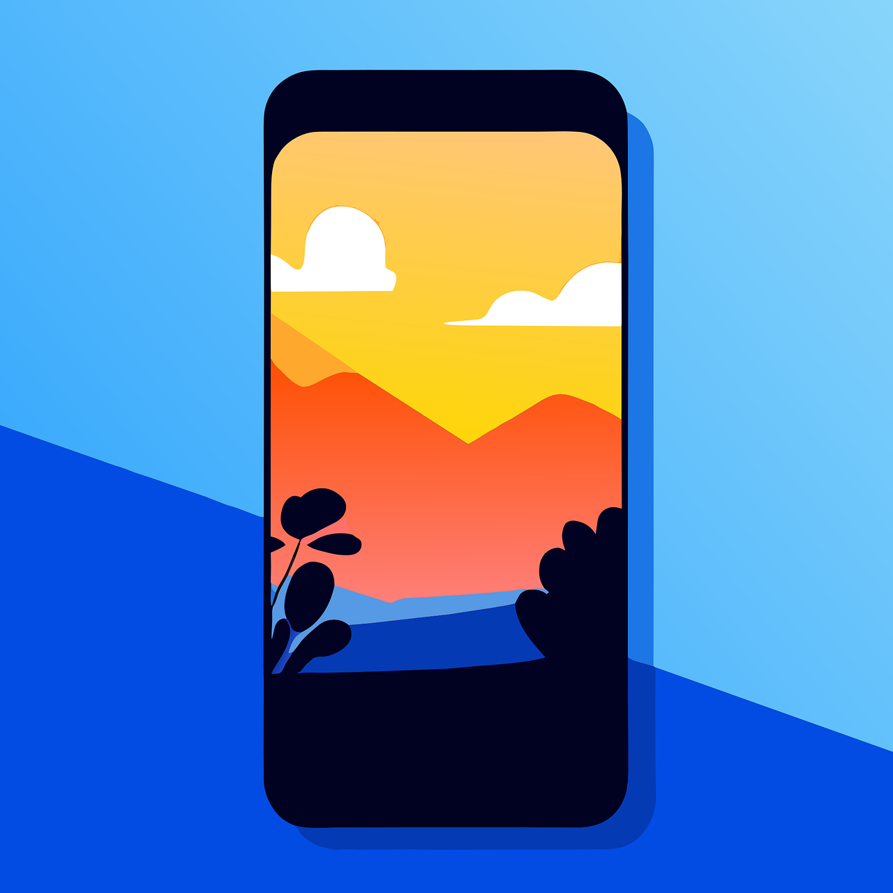 Free ai generated smartphone mobile vector