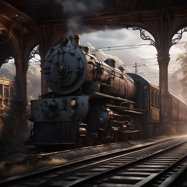 Download Ai Generated, Train, Railway. Royalty-Free Stock Illustration ...