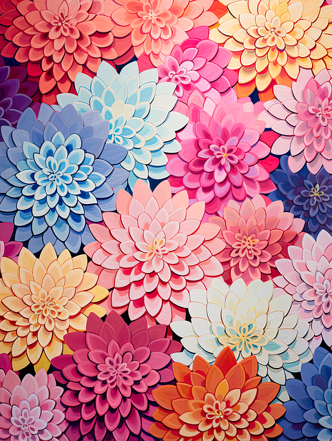 Free ai generated flowers pattern illustration