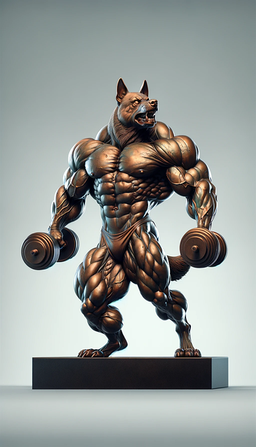 Free ai generated statue body builder illustration