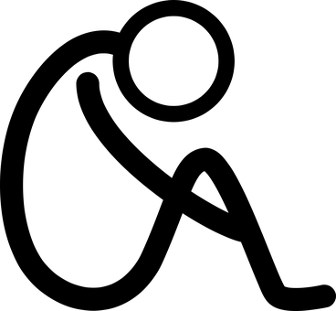 Strichmännchen, Traurigkeit, Allein